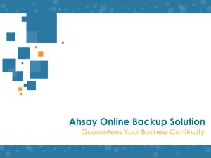 Ahsay Online Backup Solution