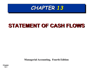 LO 3 Prepare a statement of cash flows using the indirect method