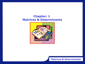 Chp 1 Matrices & Determinants
