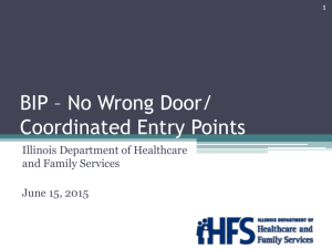 BIP/No Wrong Door slides-HFS