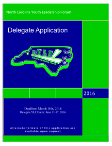 Delegate Application - North Carolina Assistive Technology Program