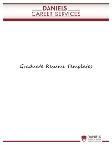 Graduate Resume Templates
