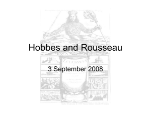 Hobbes and Rousseau - internationalpoliticaltheory