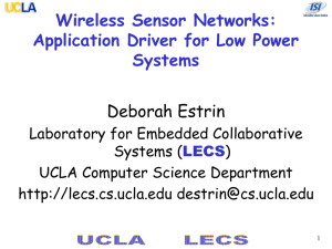 Comm 'n Sense: Research Issues in Wireless Sensor Networks