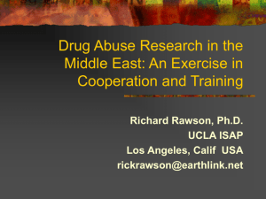Drug Abuse Research in the Middle East