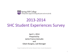 2011 SHC Student Experiences Survey - BadgerWeb
