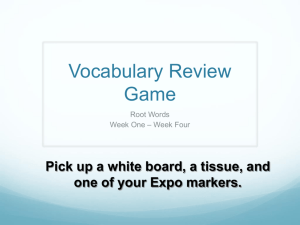 Vocabulary Review Game