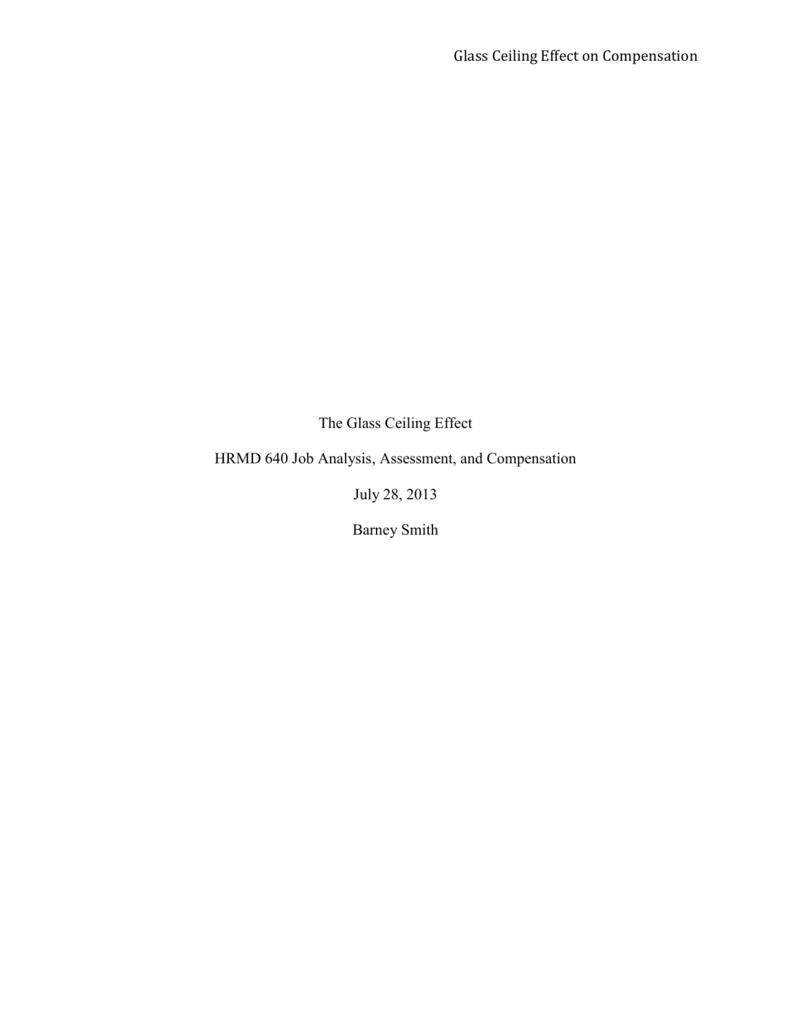 The Glass Ceiling Effect Is A Form Of Discrimination