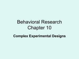 Behavioral Research Chapter 10