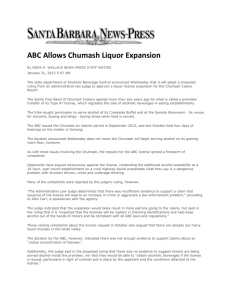 ABC Allows Chumash Liquor Expansion