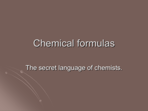 Chemical formulas