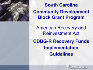 CDBG- R Recovery Program Implementation Requirements