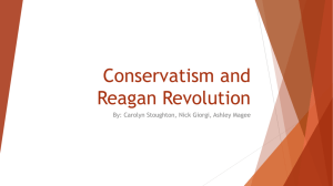 Conservatism and Reagan Revolution
