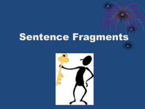 Sentence Fragment