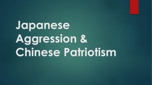 Japanese Aggression & Chinese Patriotism Adopt this mindset….