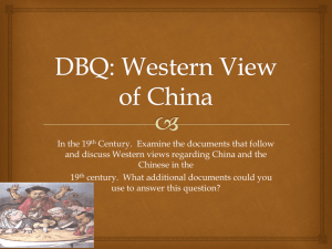 DBQ: Western View of China - White Plains Public Schools