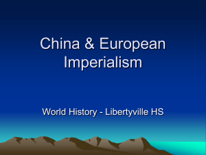 China & European Imperialism