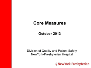 Core Measures 10-11-13