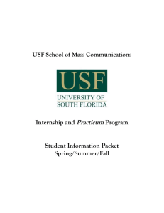 USF School of Mass Communications Internship and Practicum