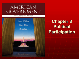 Chapter 8 - Political Participation