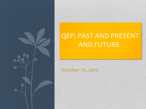 QEP Past, Present, and Future