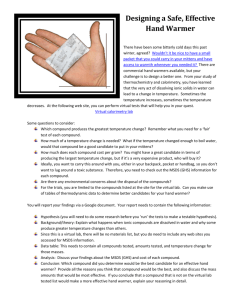 Designing a Safe, Effective Hand Warmer