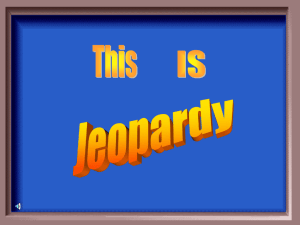 Meiosis Jeopardy