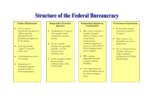 Organizational Chart of the Federal Bureaucracy