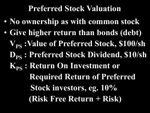 Chapter8 Stock Valuation