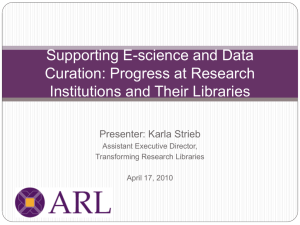 ARL Survey on E-science and Data Support: Initial Findings