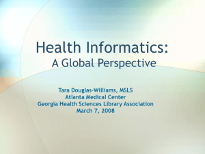 A Global Perspective - Georgia Health Sciences Library Association