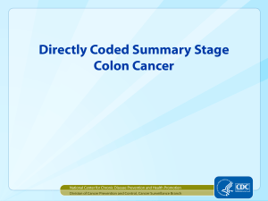 Directly Coded Summary Stage: Colon Cancer