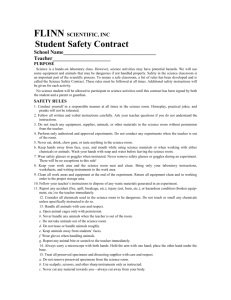 Safety Contract form