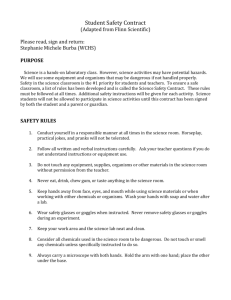 Lab Safety Contract - Warren County Schools