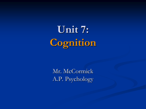 A.P. Psychology 7-A(A) - The Phenomenon of Memory