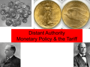 Monetary Policy William Jennings Bryan The Election of 1896