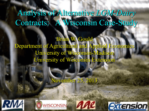 Analysis of Alternative LGM-Dairy Contracts: A Wisconsin Case