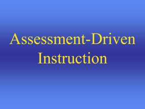 Assessment-Driven Instruction