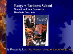 The Part-time MBA Program - Rutgers