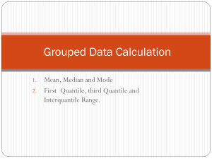 Lecture 2 * Grouped Data Calculation