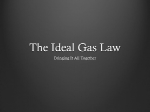 The Ideal Gas Law - richardkesslerhfa