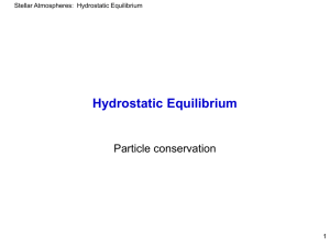 Hydrostatic Equilibrium