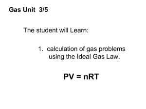 11.1 Gas Laws Ideal Law Dalton Diffusion part two