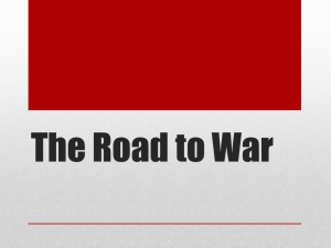 The Road to War PowerPoint