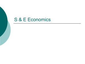 S & E Economics