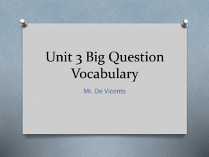 Unit 3 Big Question Vocabulary