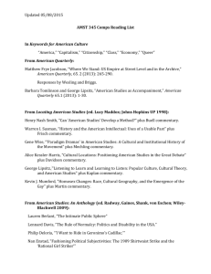 AMST 345 Comps Reading List