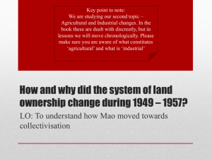 15. Land Reform and Collectivisation