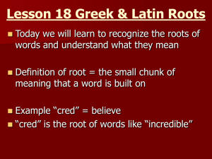Greek Roots - RUSD