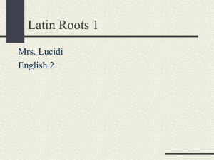 Latin Roots 1